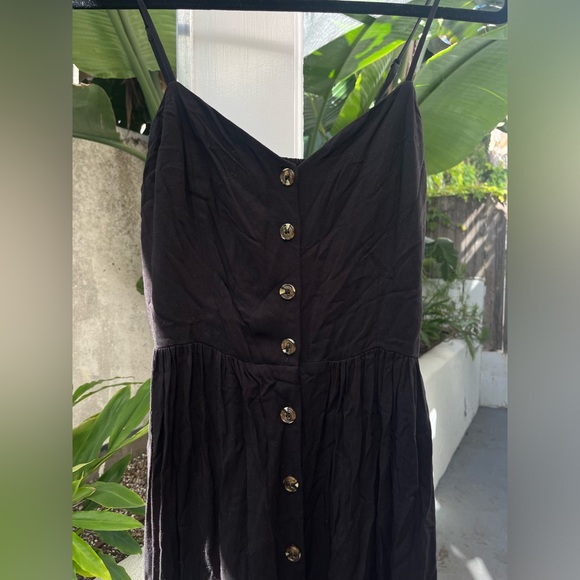 Black button through midi dress - Picture 8 of 14